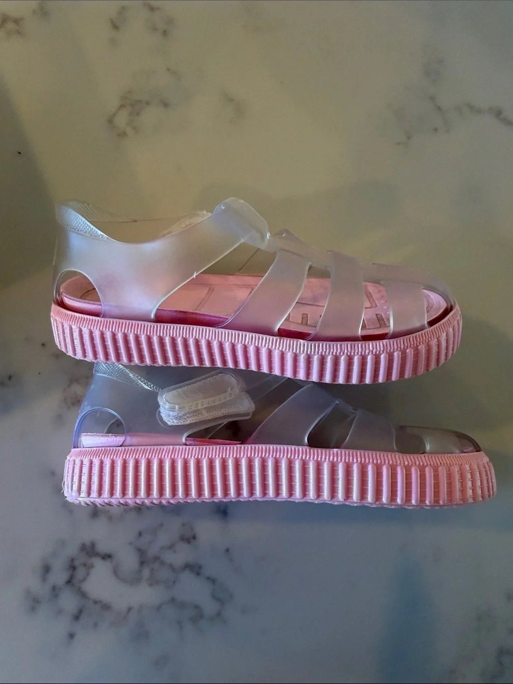 Igor Pink Translucent Jelly Sandals for Kids size 8